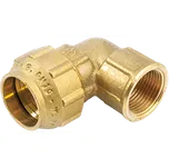 GEBO Mosazné svěrné koleno na PE s vnitřním závitem Redukce: 63 x 2”