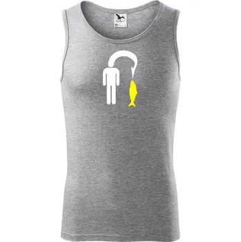 Rybaření - Člověk na háčku - Tílko pánské Core - 2XL ( Tmavě šedý melír )