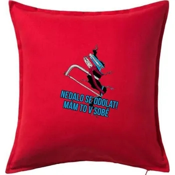 Polštář Nedalo se odolat, mám to v sobě nářadí - Polštář 50x50 - 50x50 - Pouze potah ( Červená )