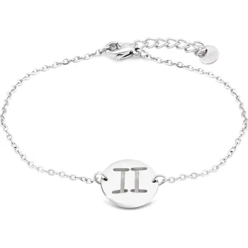 Náramek biju Náramek z chirurgické oceli s pevným přívěskem, znamení Blíženci 2001960-4