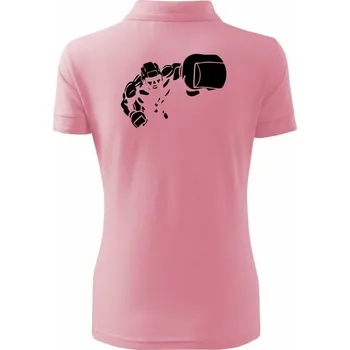 Boxer obrys - Polokošile dámská Pique Polo - S ( Růžová )