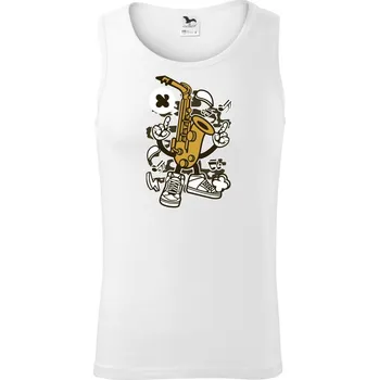 Saxofonář - Tílko pánské Core - L ( Bílá )