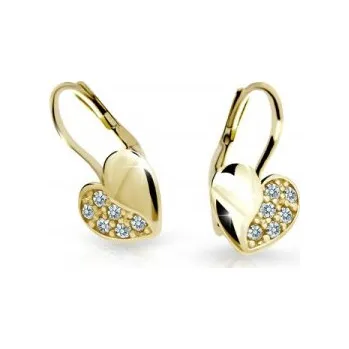 Náušnice Cutie Jewellery Zlaté dívčí náušnice C2160ZKL-Bílá