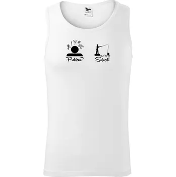 Problem? Solved! - Rybaření - Tílko pánské Core - L ( Bílá )