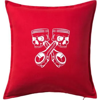 Polštář Smrtky písty - Polštář 50x50 - 50x50 - Pouze potah ( Červená )