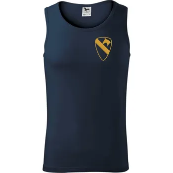 1st Cavalry Division prsa zlatá - Tílko pánské Core - L ( Námořní modrá (velmi tmavá - téměř černá) )