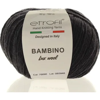 Příze Etrofil Bambino Lux Wool tmavě šedá 70090