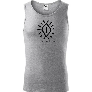 Díra na trhu - Tílko pánské Core - 2XL ( Tmavě šedý melír )