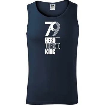 Hero, Legend, King x Queen 1979 - Tílko pánské Core - XL ( Námořní modrá (velmi tmavá - téměř černá) )