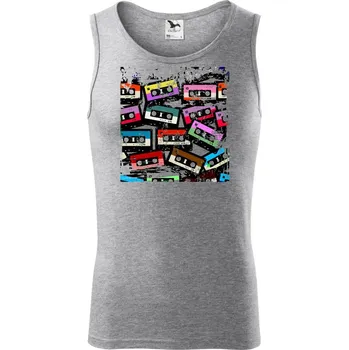 Pánské termoprádlo Old school MC kazeta - Tílko pánské Core - M ( Tmavě šedý melír )