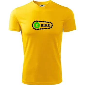 Ebike řetěz - Dětské triko sportovní (dresovina) - 158 cm/12 let ( Žlutá )