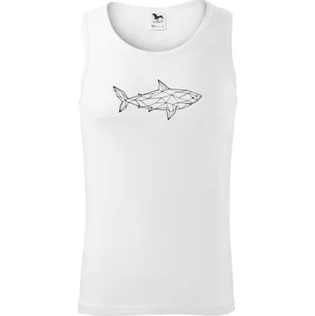 Geometrie - žralok tělo - Tílko pánské Core - 2XL ( Bílá )