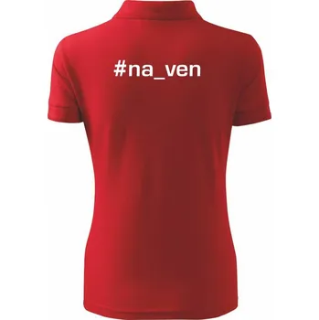 #na_ven - Polokošile dámská Pique Polo - 3XL ( Červená )