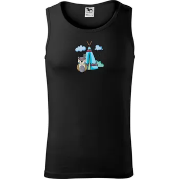 Indiánská sova - Tílko pánské Core - L ( Černá )