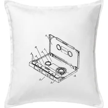 Polštář Nákres MC kazeta - Polštář 50x50 - 50x50 - Včetně výplně ( Bílá )