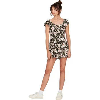Dámské šaty VOLCOM šaty - Coco Ss Romper Black Combo (BLC) velikost: XS