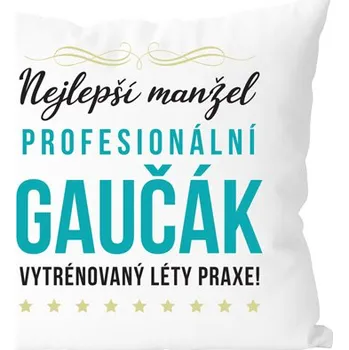 Polštář Vtipný polštář – Nejlepší manžel, pohodlný a originální dárek pro muže