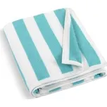 Froté plážové osušky - bílotyrkysová - 100x150 cm