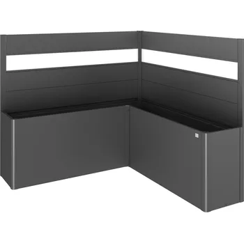 Stojan na květiny Biohort Prosklená zástěna na ochranu soukromí L200 - tmavě šedá metalíza (1ks, panel z akrylového skla - příslušenství Biohort Belvedere)