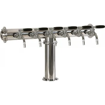 Příslušenství pro výčepní zařízení Varia-Plus Výčepní stojan T6 nerez komplet kohouty kulové ROYAL medailony LED čelní přímé dochlazení kohoutů