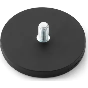 Magnet pogumovaný se šroubem 1/4" UNC neodym 66x8mm