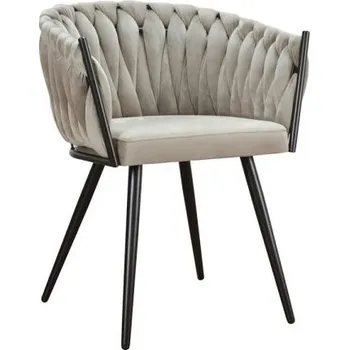 Jídelní židlička Elegantní křeslo Larissa black 1 - taupe