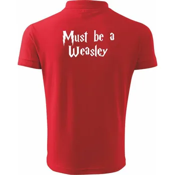 Pánská košile Must be a Weasley - Polokošile pánská Pique Polo 203 - M ( Červená )