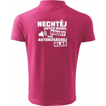 Pánská košile Autobus - hlas - Polokošile pánská Pique Polo 203 - 3XL ( Purpurová )