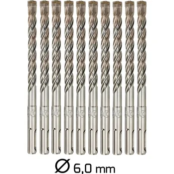 Dílna DT9815 DEWALT PŘÍKLEPOVÉ VRTÁKY DO BETONU SDS-PLUS EXTREME 2BŘITÉ Ø 6 X 160 X 100 MM - BALENÍ 10KS