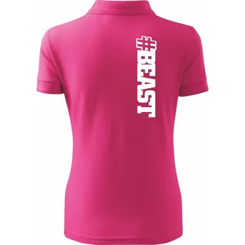 Beast hashtag - Polokošile dámská Pique Polo - S ( Purpurová )