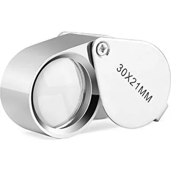 Lupa Triplet Kovová Lupa 10x21mm, Hodinářská a Numismatická, 10x Zvětšení (Lupa 10x | Triplet | Kovová lupa | Hodinářská lupa | Numismatika | Elektronika | Zvětšovací sklo | Detailní prohlídka)