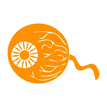 Samolepící dekorace SAMOLEPKA Halloween 020 pravá vydloublé oko (06 - oranžová) NA AUTO, NÁLEPKA, FÓLIE, POLEP, TUNING, VLASTNÍ TEXT, TISK, AUTOSAMOLEPKY.cz, POLEPY, OBRÁZEK, LOGO, SAMOLEPKY