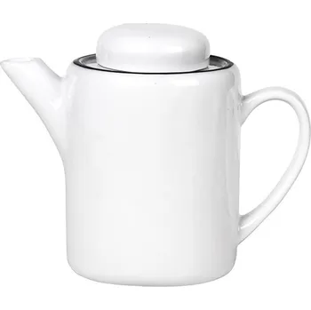 Konvice na čaj Broste Salt 1,3 l bílá/černá