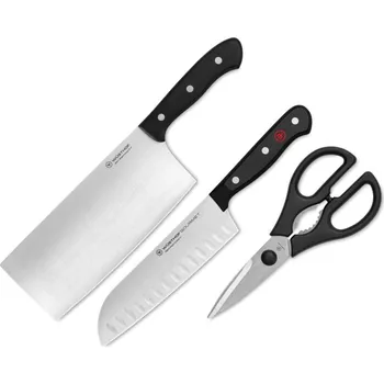Kuchyňský nůž Wüsthof Dreizackwerk Solingen Sada 2 kuchyňských nožů a nůžek Gourmet, 3 ks- Wüsthof Solingen