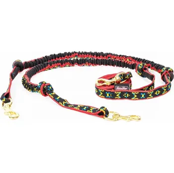 Postroj pro psa SNAP šňůra pro 2 psy stříbrná