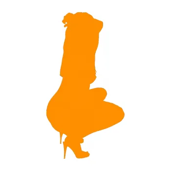 Polep vozidla Erotická žena 031 pravá (06 - oranžová) SAMOLEPKA NA AUTO, NÁLEPKA, FÓLIE, POLEP, TUNING, VLASTNÍ TEXT, TISK, AUTOSAMOLEPKY.cz, POLEPY, OBRÁZEK, LOGO, 3D STICKERS