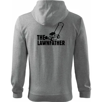 Pánská mikina The Lawnfather - Mikina s kapucí na zip trendy zipper - XL ( Tmavě šedý melír )