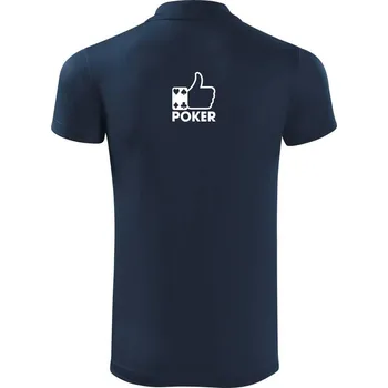 Pánská košile Poker palec - Polokošile Victory sportovní (dresovina) - S ( Námořní modrá (velmi tmavá - téměř černá) )