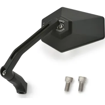 Zrcátko pro motocykl Univerzální zpětné zrcátko motocyklu do konců řidítek DAYTONA D-MIRROR 4 - 1 kus / 2 šrouby M10 x P1.25 (L + P závit) (homologované, černá barva )