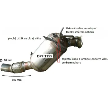 Filtr pevných částic Filtr pevných částic DPF. (PR JMJ 1155-7)