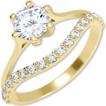 Prsten Prsten rozdvojený se zirkony 00811