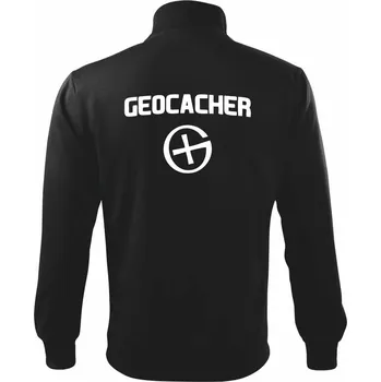 Pánská mikina Geocacher point - Mikina bez kapuce Adventure - XL ( Černá )