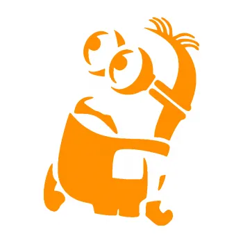 Samolepící dekorace SAMOLEPKA Mimoň 001 levá (06 - oranžová) NA AUTO, NÁLEPKA, FÓLIE, POLEP, TUNING, VLASTNÍ TEXT, TISK, AUTOSAMOLEPKY.cz, POLEPY, OBRÁZEK, LOGO, SAMOLEPKY