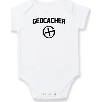 Kojenecký body Geocacher point - Body kojenecké s krátkým rukávem - Krátký r. do 3 měs ( Bílá )