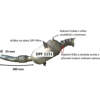 Filtr pevných částic Filtr pevných částic DPF. (PR JMJ 1151-4)