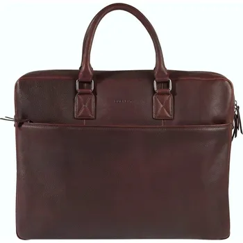 BURKELY Kožená taška na notebook UNI Burkely Maxbag hnědá