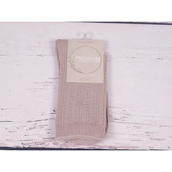 Dámské ponožky CNB BERLIN Ponožky DE 34555 pískové jednobarevné s jemným vzorkem velikosti ponožek: 23-25 (EUR vel. 35-38)