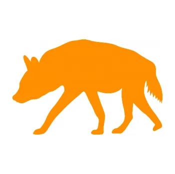 Samolepící dekorace Hyena 001 levá (06 - oranžová) SAMOLEPKA NA AUTO, NÁLEPKA, FÓLIE, POLEP, TUNING, VLASTNÍ TEXT, TISK, AUTOSAMOLEPKY.cz, POLEPY, OBRÁZEK, LOGO, 3D STICKERS