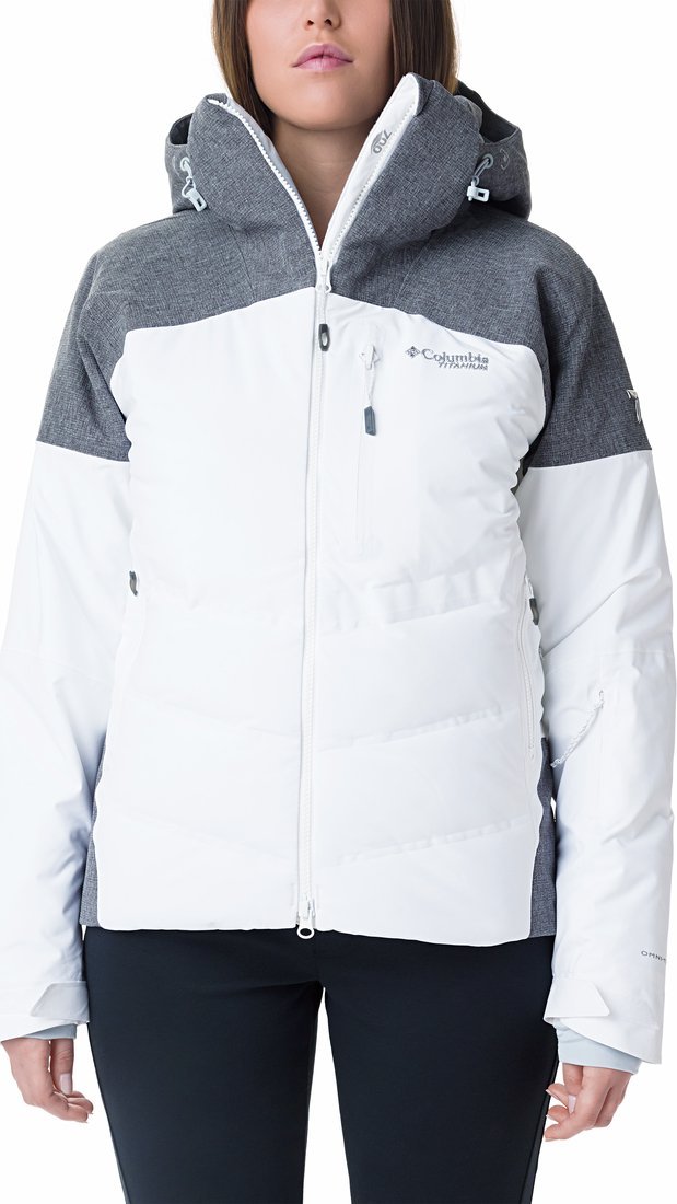 Columbia Powder Keg II Down Jacket bílá/šedá S Zbozi.cz