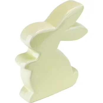 Velikonoční dekorace Zajíček keramický světle žlutý 12,5 cm